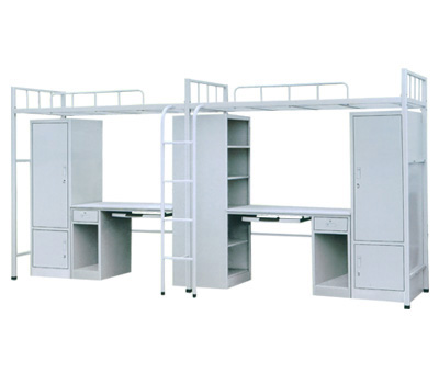 多功能双人连体双层公寓床